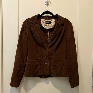 brown corduroy juniors fitter blazer